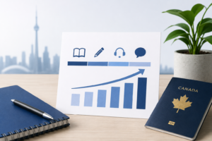 TEF Canada score chart and NCLC levels