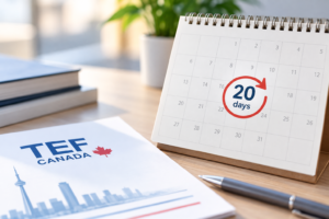 TEF Canada retake rules and 20-day waiting period